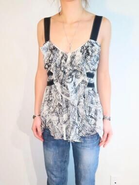 Diane von Furstenberg Women's Black and White Shirt